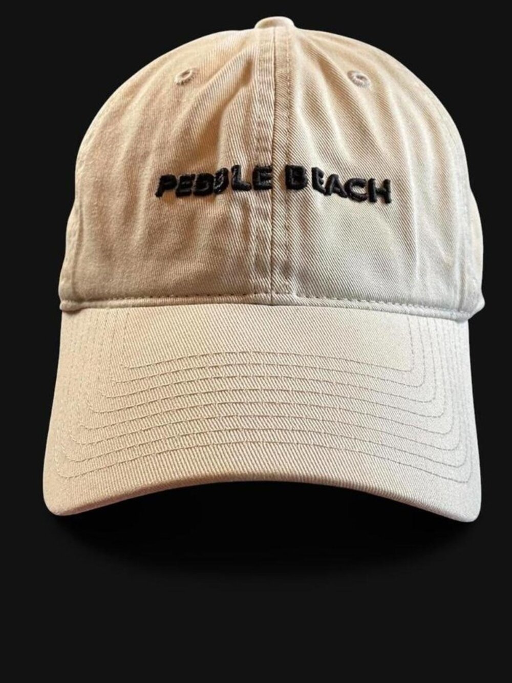 Pebble Beach Legacy Khaki Golf Strapback Hat